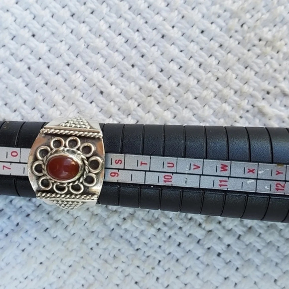 Vintage sterling carnelian ring 8 - Picture 5 of 8